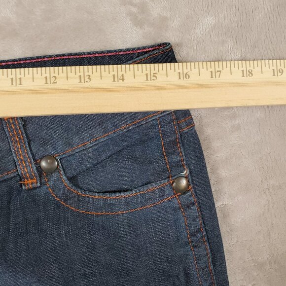 Wrangler Premium Patch Jeans Womens Low Rise Wide Leg Dark Wash Tall L36 - Picture 8 of 14